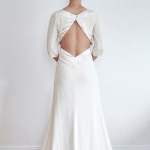 White Silk Gown